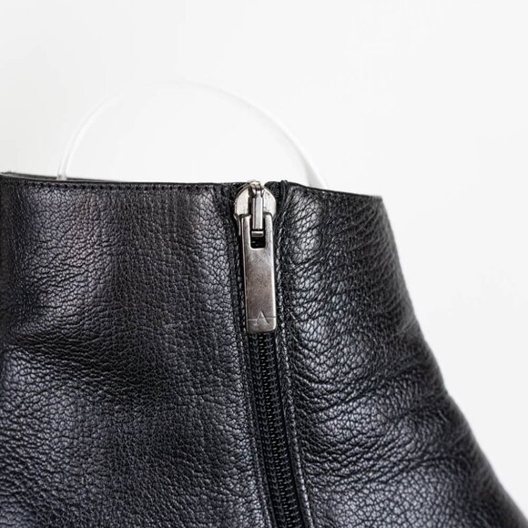 Aquatalia Ulyssa Leather Boots Pebble Black Ankle Boots Bootie Side Zip Size 7.5 - Picture 9 of 11